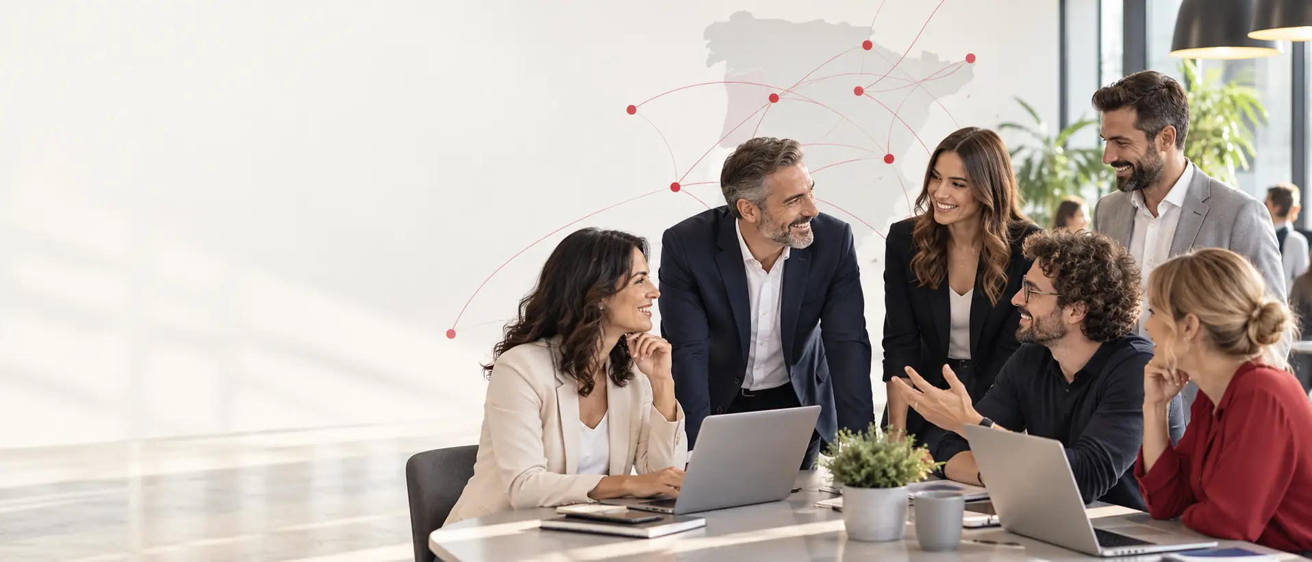 Profesionales conectados en una red regional de networking empresarial